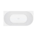 Fienza Eleanor Fluted Acrylic Corner Bath 1500mm - Gloss White