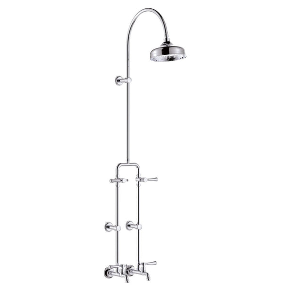 Fienza 455123 Lillian Lever Exposed Rail Shower & Bath Set, Chrome