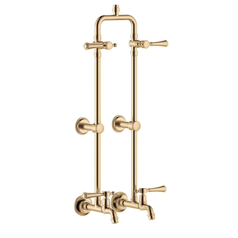 Fienza 455123UU Lillian Lever Exposed Rail Shower & Bath Set, Urban Brass