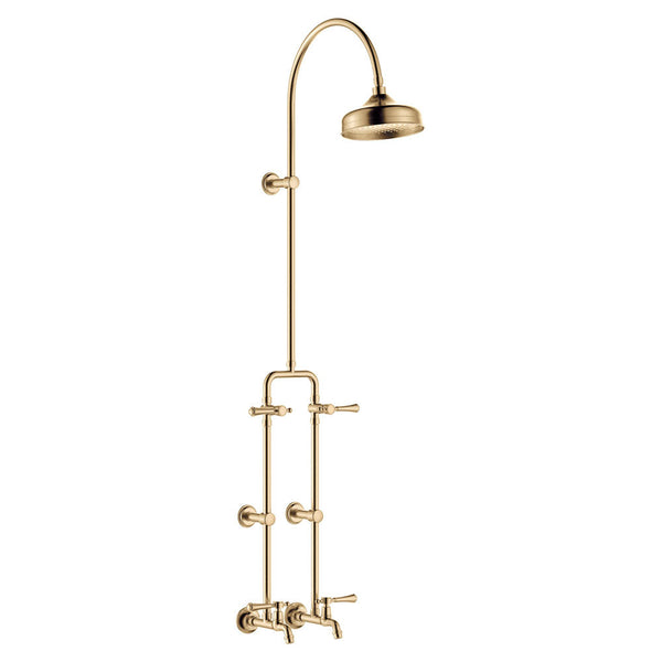 Fienza 455123UU Lillian Lever Exposed Rail Shower & Bath Set, Urban Brass