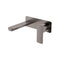 Fienza Tono Rectangular Plate 160mm Outlet, Basin/Bath Wall Mixer Set 233106GM - Gun Metal