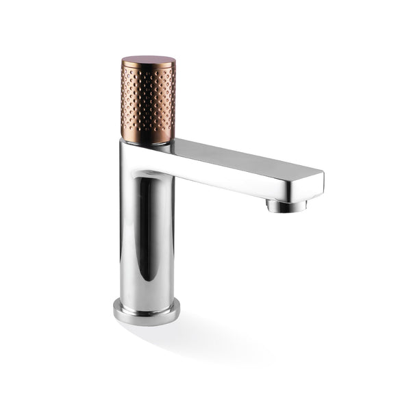 The GABE Standard Basin Mixer Chrome / Rose Gold T705CP/RG (Special Order)