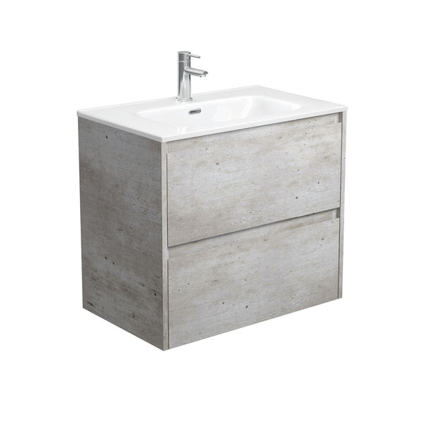 Fienza JOL75BX Joli Vanity 750mm Industrial Wall Hung Vanity, 1 Taphole