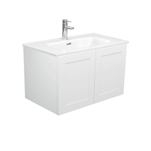 Fienza JOL75ML 750mm Joli Mila Wall Hung Vanity Unit, Left Drawers, White