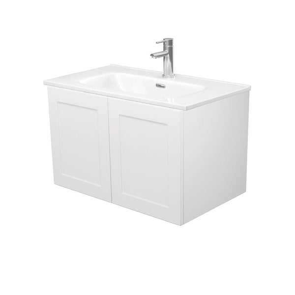 Fienza JOL75MR Joli Mila 750mm Wall Hung Vanity Unit, Right Drawers, White