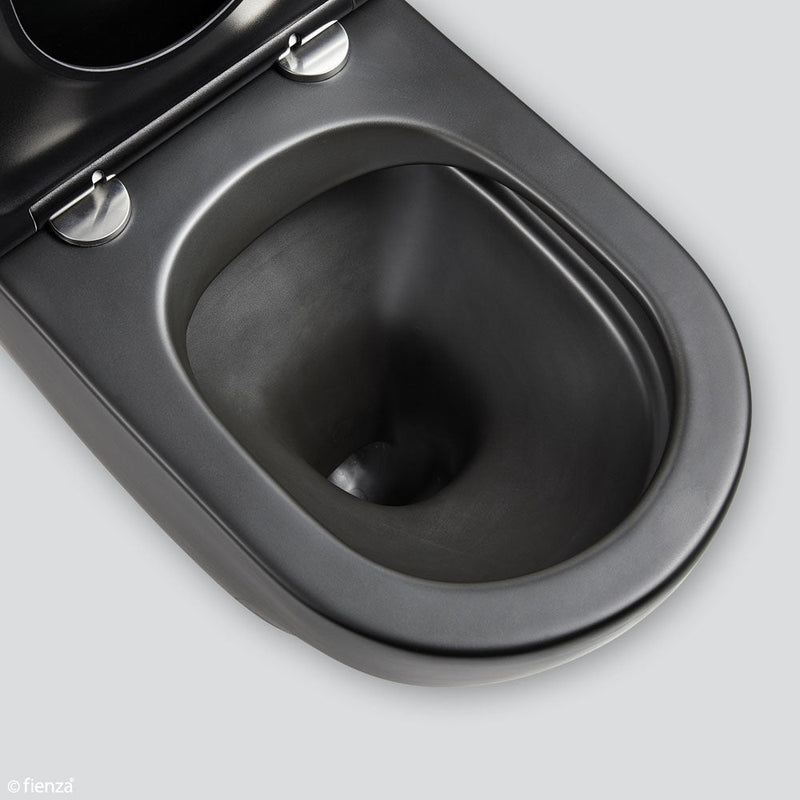 Fienza Koko Slim Seat Back-to-Wall Suite - Matte Black