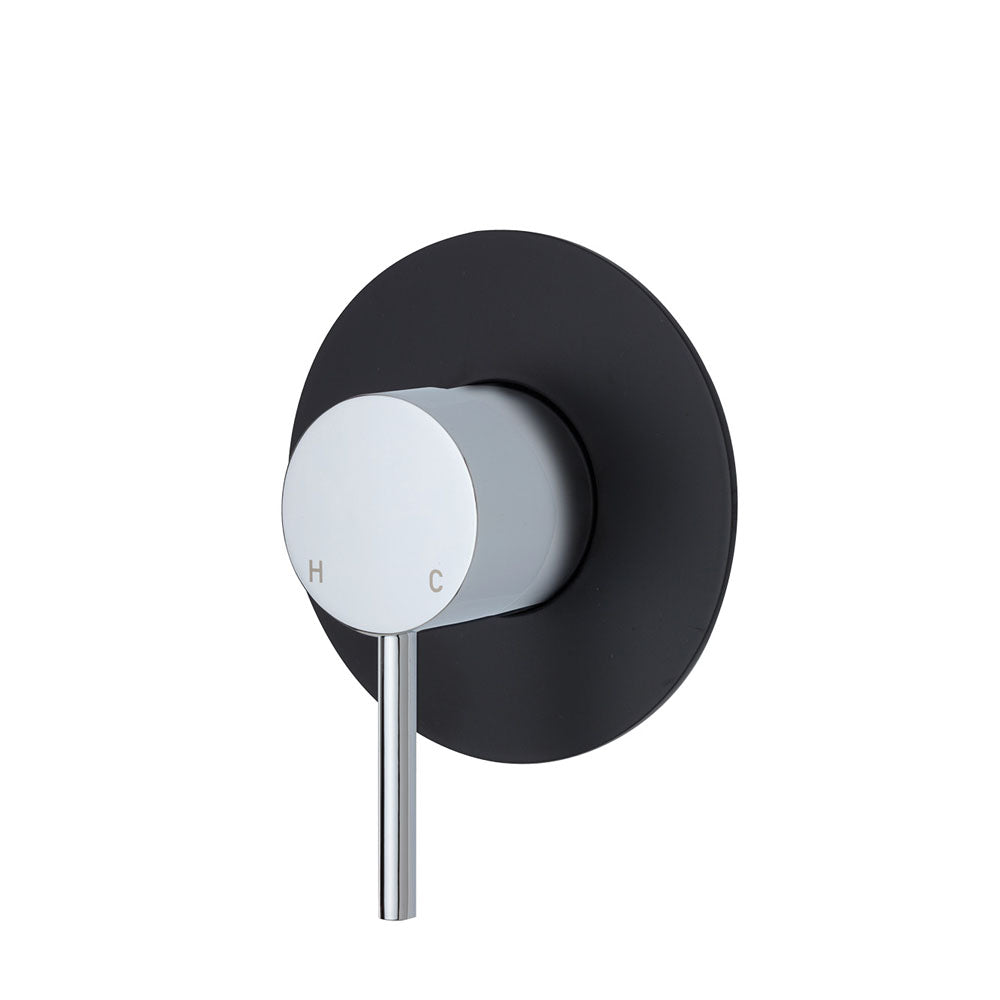 Fienza Kaya Large Round Plate Wall Mixer - Chrome