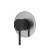Fienza Kaya Large Round Plate Wall Mixer - Matte Black