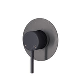 Fienza Kaya Large Round Plate Wall Mixer - Matte Black
