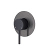 Fienza Kaya Large Round Plate Wall Mixer - Matte Black