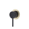 Fienza Kaya Small Round Plate Wall Mixer - Matte Black