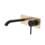 Fienza Kaya Square Plate Wall Basin / Bath Mixer Set 200mm - Matte Black