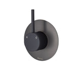 Fienza Kaya Up Large Round Plate Wall Mixer - Matte Black