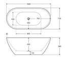 Fienza FR11572 Koko Freestanding Acrylic Bath, Matte White - Special Order