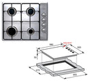 Linea LGH60 Italian Made Stainless Steel Gas Cooktop - Clearance Discount