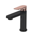 The GABE Leva Basin Mixer Matte Black / Rose Gold LT705BK-RG (Special Order)