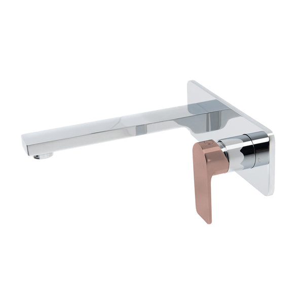 The GABE Leva Wall Outlet Mixer Chrome / Rose Gold LT706CP-RG (Special Order)