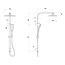 Liberty Twin Shower with Rail Matte Black T9988BK (Special Order)