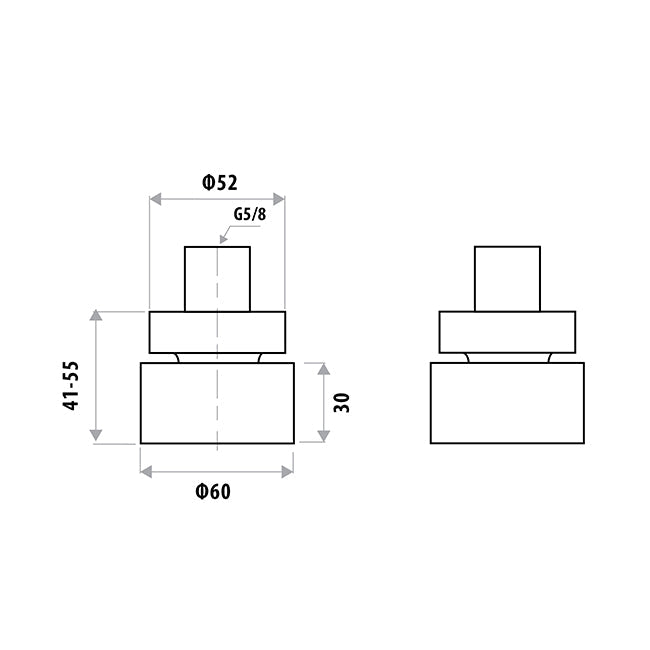 Loui Wall Top Assembly Brushed Stainless Steel SST6153B (Special Order)