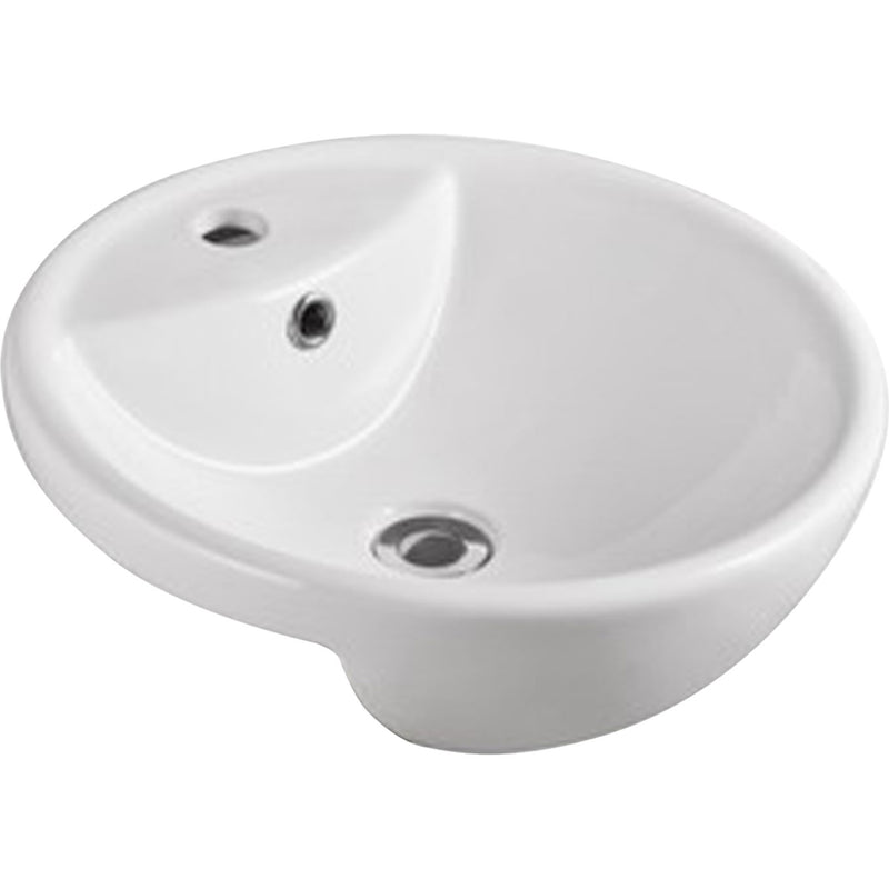 Fienza Betty MG-7003B 1 Tap Hole Semi Recessed Ceramic Basin, White