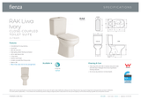 Fienza Rak Liwa Close-Coupled Suite S-Trap 140 - Ivory