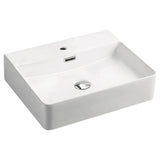 Fienza RB2173 Petra Above Counter 1 Tap Hole Ceramic Basin, White
