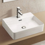 Fienza RB2173 Petra Above Counter 1 Tap Hole Ceramic Basin, White