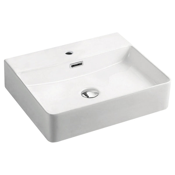 Fienza RB2173 Petra Above Counter 1 Tap Hole Ceramic Basin, White - Special Order