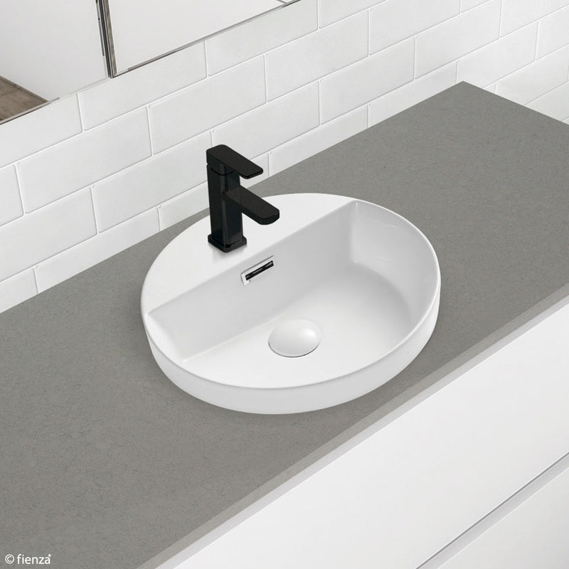 Fienza Reba RB4066 Semi Inset Basin with 1 Tap Hole, White