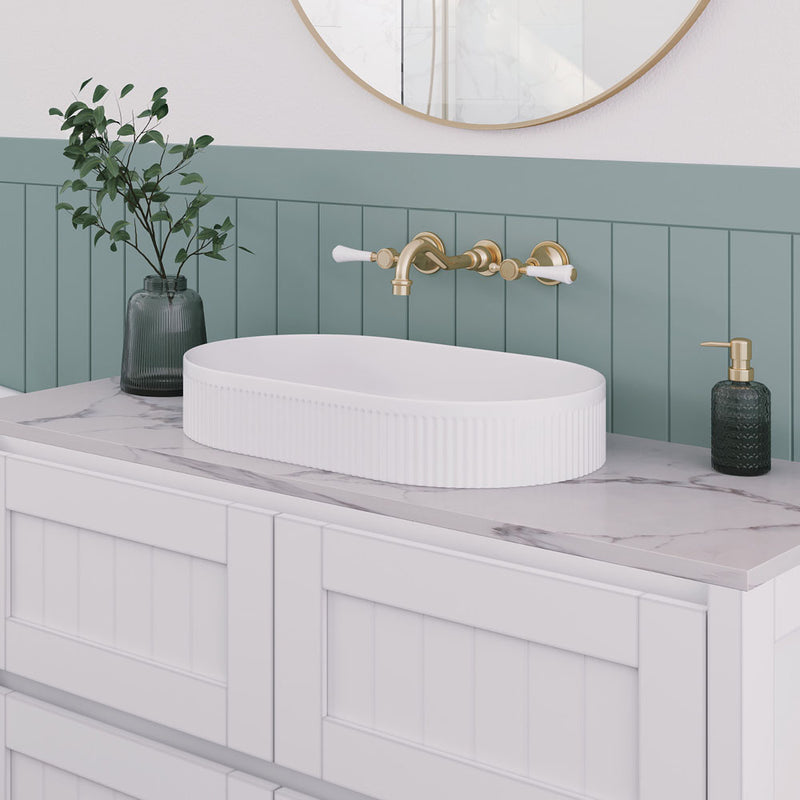 Fienza RB464 Eleanor Oval Above Counter Basin, White - Special Order