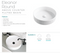 Fienza RB465 Eleanor Round Above Counter Basin, White - Special Order