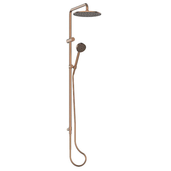 Greens Gisele Twin Rail 760mm Shower Brushed Copper 184908 - Special Order