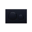 Fienza SIG20-BL Round Flush Buttons for Geberit Sigma 20, Matte Black with Black Trim - Special Order