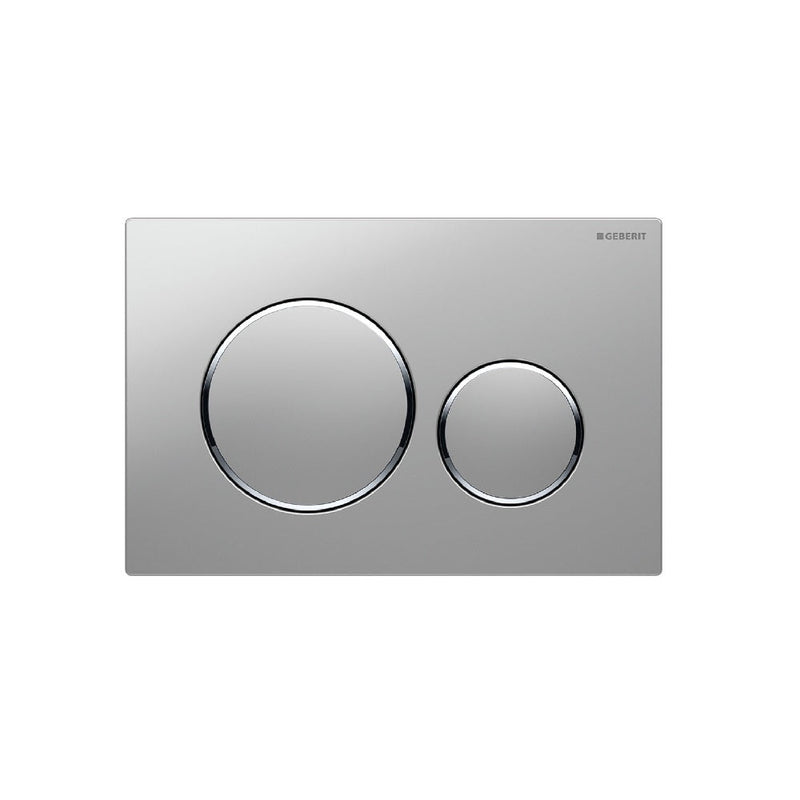 Fienza SIG20-S Round Flush Buttons for Geberit Sigma 20, Matte Chrome with Chrome Trim - Special Order