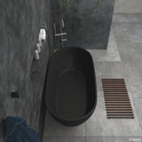 Fienza ST11-1700B Luciana Freestanding Stone Bath 1690mm, Matte Black