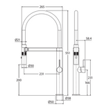 Fienza Sansa Pull Down Sink Mixer - Matte Black