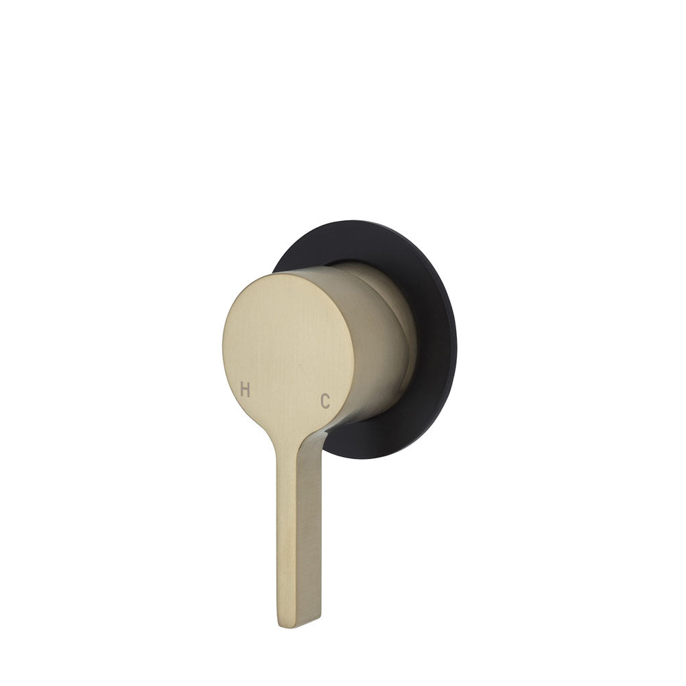 Fienza Sansa Small Round Plate Wall Mixer - Urban Brass