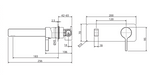 Fienza Sansa Wall Basin Mixer Set - Urban Brass