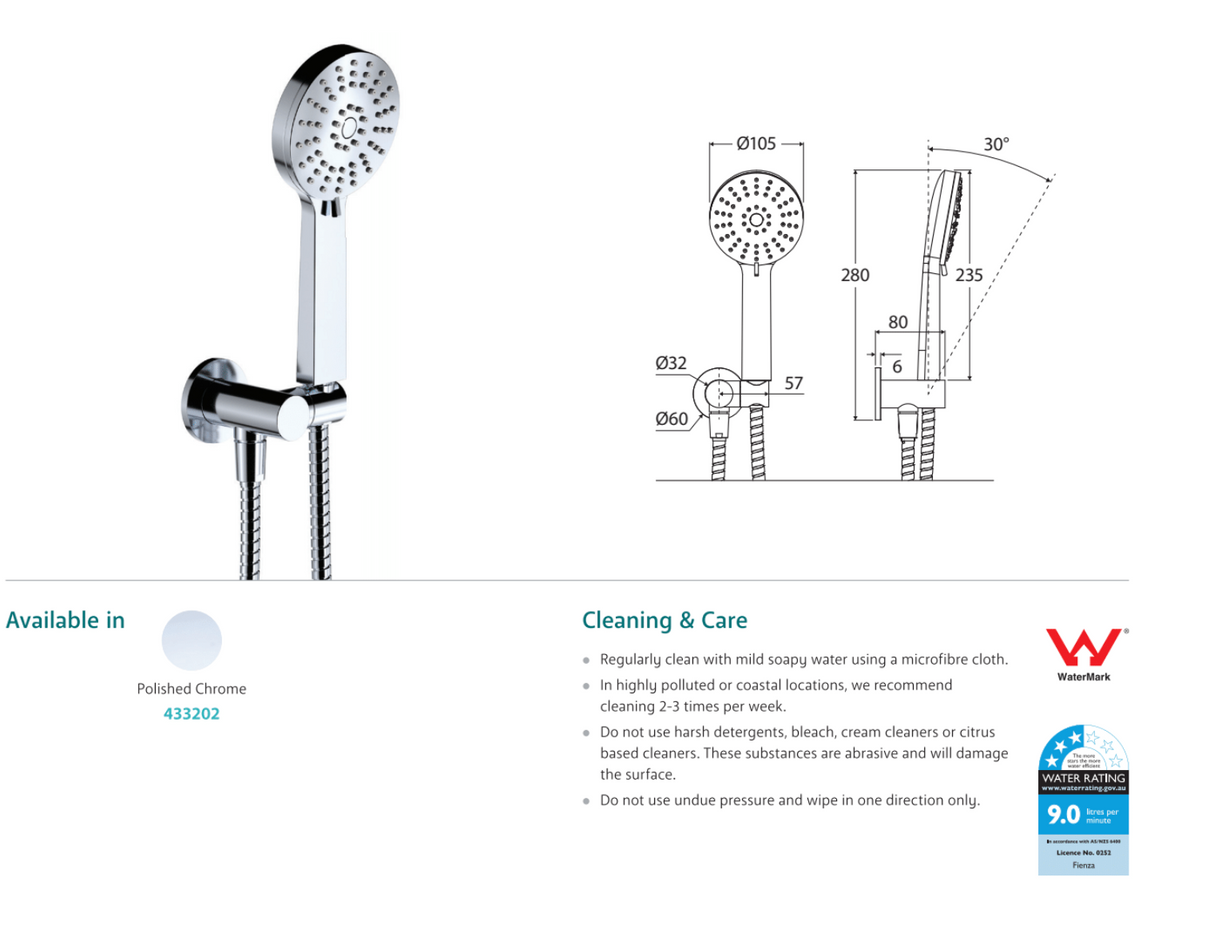 Fienza Empire Hand Shower - Chrome