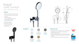 Fienza Kaya Hand Shower - Gunmetal Grey