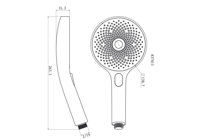 The Gabe Hand Shower Matte Black T7807BK (Special Order)