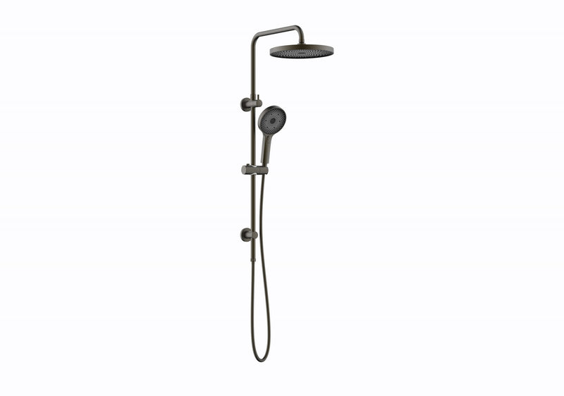 The Gabe Twin Shower With Rail  Gun Metal T7808GM (Special Order)