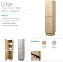 Fienza TB14SK Edge Scandi Oak Tallboy On Kickboard - Special Order