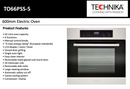 Technika TO66PSS-5 60cm Electric Oven - Seconds Clearance Discount