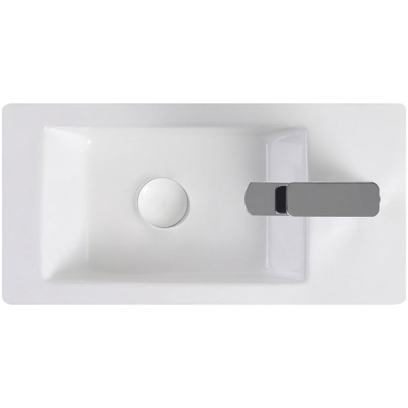 Fienza Linea TR4127A Wall Hung Ceramic Basin - 1 Right Hand Tap Hole, White - Special Order