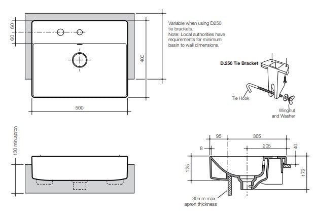 Caroma Urbane II Semi Recessed Basin - Special Order