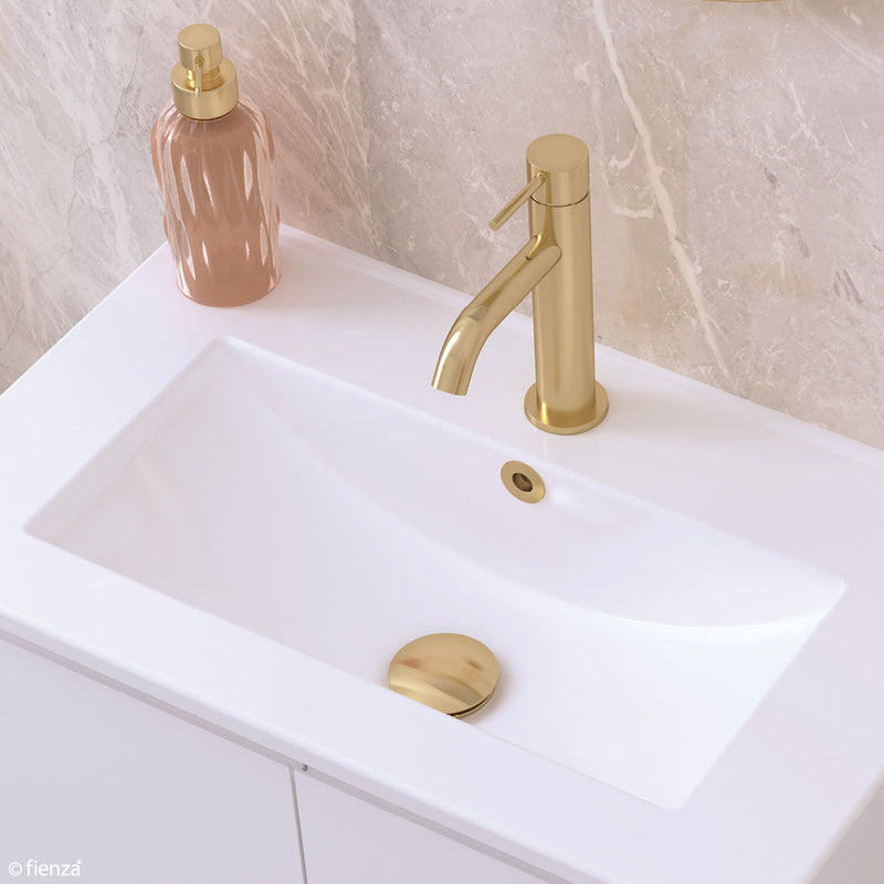 Fienza Pop-up Basin / Pullout Waste - Brushed Brass