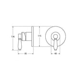 Fienza Eleanor Wall Mixer - Urban Brass