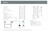 Fienza Lillian Heated Towel Rail - Brushed Nickel