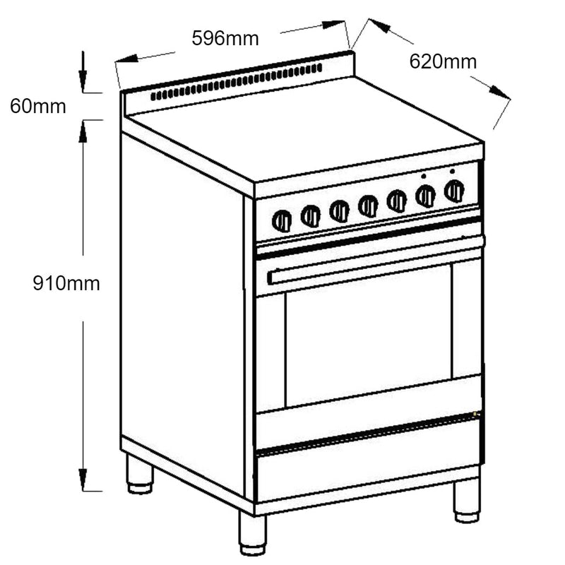 Westinghouse WFE614SC 60cm Stainless Steel Dual Fuel Freestanding Stove - Westinghouse Seconds Discount